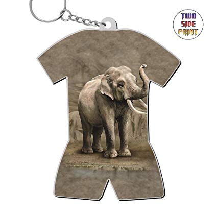 Elephant and World Logo - Cute Keychain Elephant Keyring World Cup Polo Shirt Logo