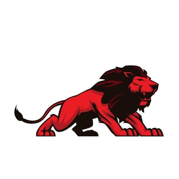 In Full Body Lion Logo - Hand painted lion design Vector | Free Download