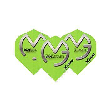 Red Green and Silver Logo - XQ Max Michael Van Gerwen Green with Silver Logo Extra Thick Dart