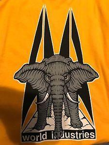Elephant and World Logo - Vintage 1980's SMA World Industries Mike Vallely 