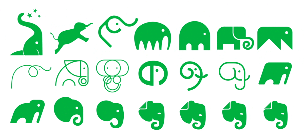 Elephant and World Logo - Brand New: New Logo and Identity for Evernote