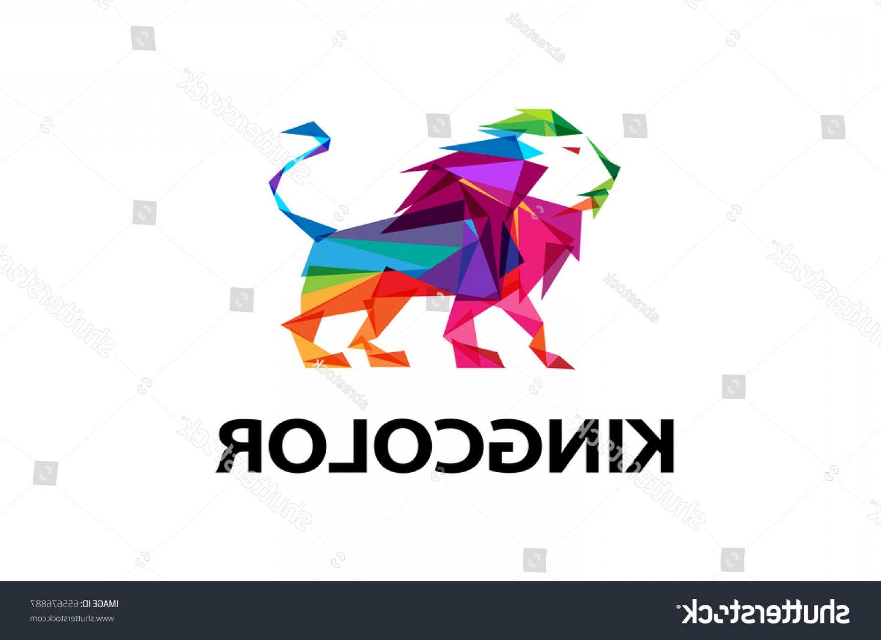 In Full Body Lion Logo - Colorful Lion Body Logo Design Illustration | SHOPATCLOTH