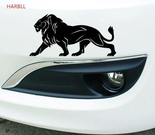 In Full Body Lion Logo - HARBLL Reflective car stickers, carbon fiber full body lion car ...