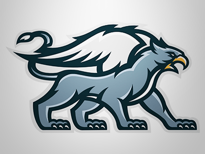 In Full Body Lion Logo - Full Body Griffin