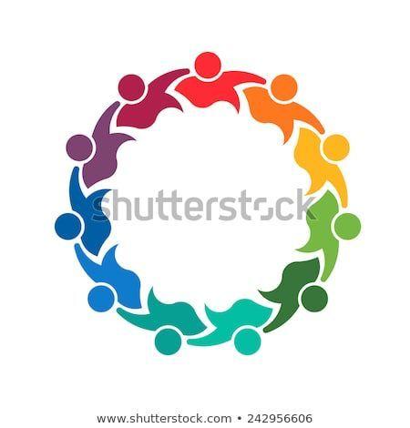 Internet Network Logo - Teamwork logo holding group of 11 people. #people #social #internet