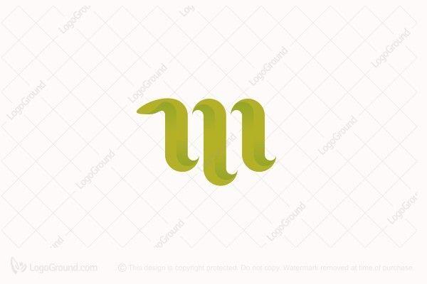 Green M Company Logo - Logo: Medical Snake Logo letter m snake animal medic