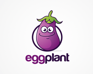 Eggplant and Grey Logo - eggplant Designed