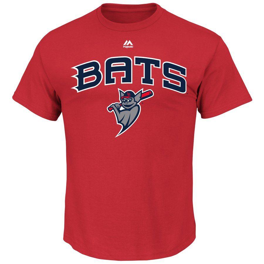 Louisville Bats Baseball Logo - Louisville Bats Majestic Youth Baseball T-Shirt - Red