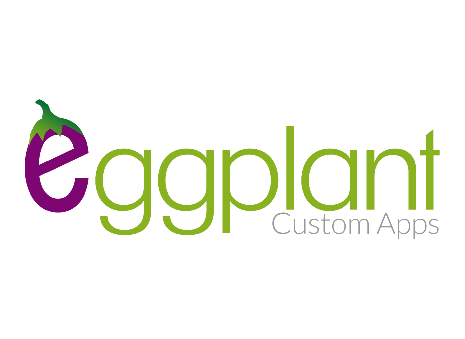 Eggplant and Grey Logo - Eggplant Apps - Vicki Grunewald