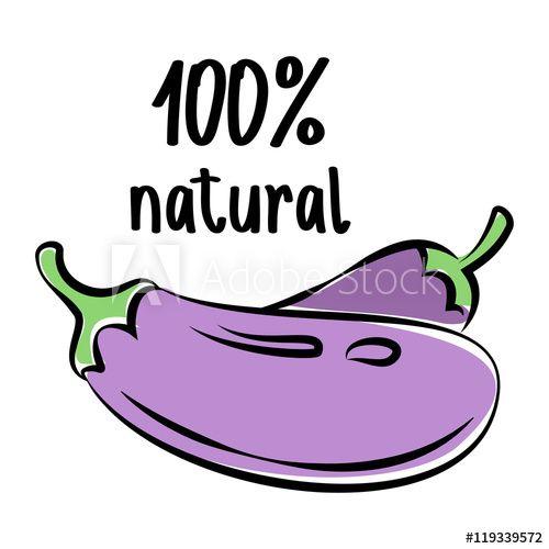 Eggplant and Grey Logo - Eggplant sketch logo. Vector illustration. this stock vector