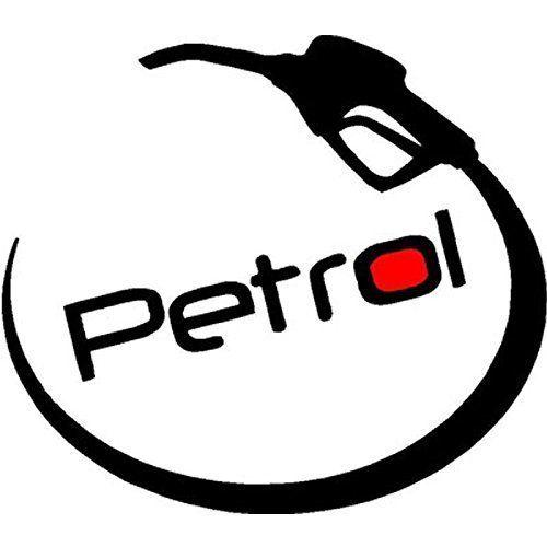 Petrol Logo - Red, Black And White Petrol Radium Sticker, Packaging Type: Packet ...