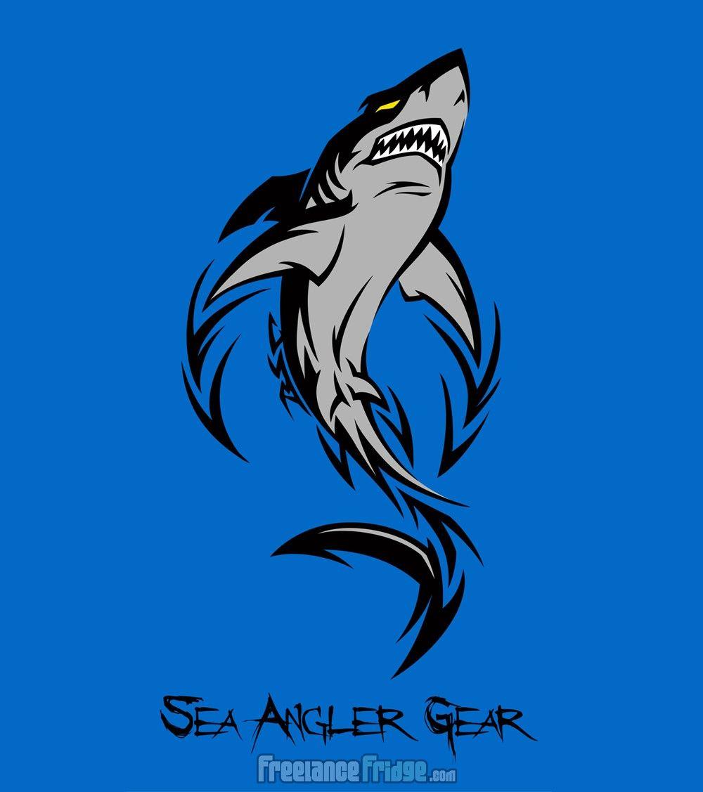 Cool Shark Logo - Tribal Shark T-shirt Design : Freelance Fridge- Illustration ...