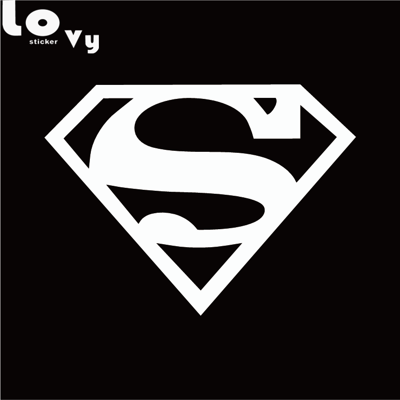 Cool Superhero Logo - Cool Superman Logo Vinyl Car Sticker Cartoon Superhero Car Decal-in ...