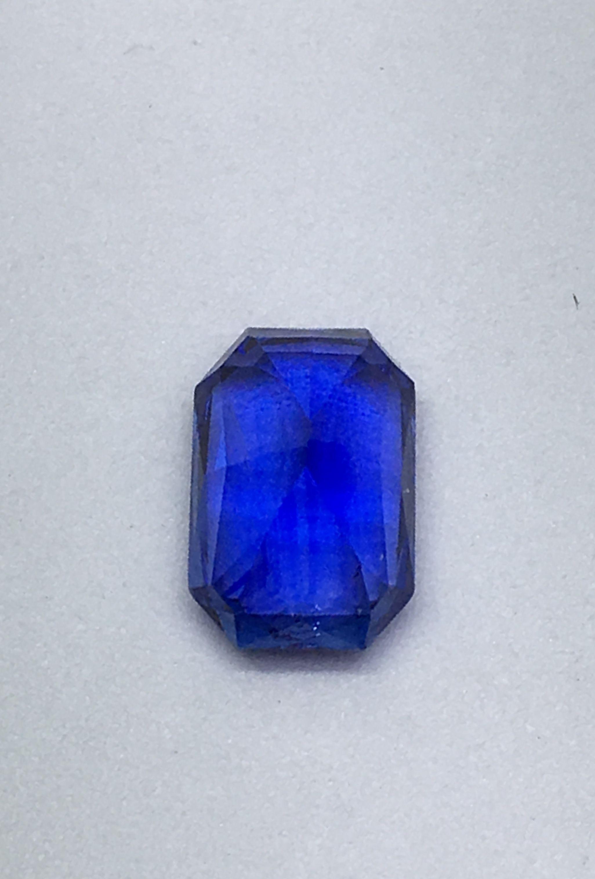 Blue Octagon Shaped Logo - Certified Royal Blue Sapphire Octagon Shape 2.09cts – Lihiniya Gems