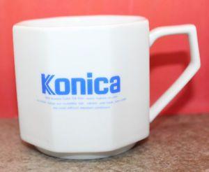 Blue Octagon Shaped Logo - Konica Minolta Photo Blue Logo White Ceramic Coffee Tea Mug Cup ...