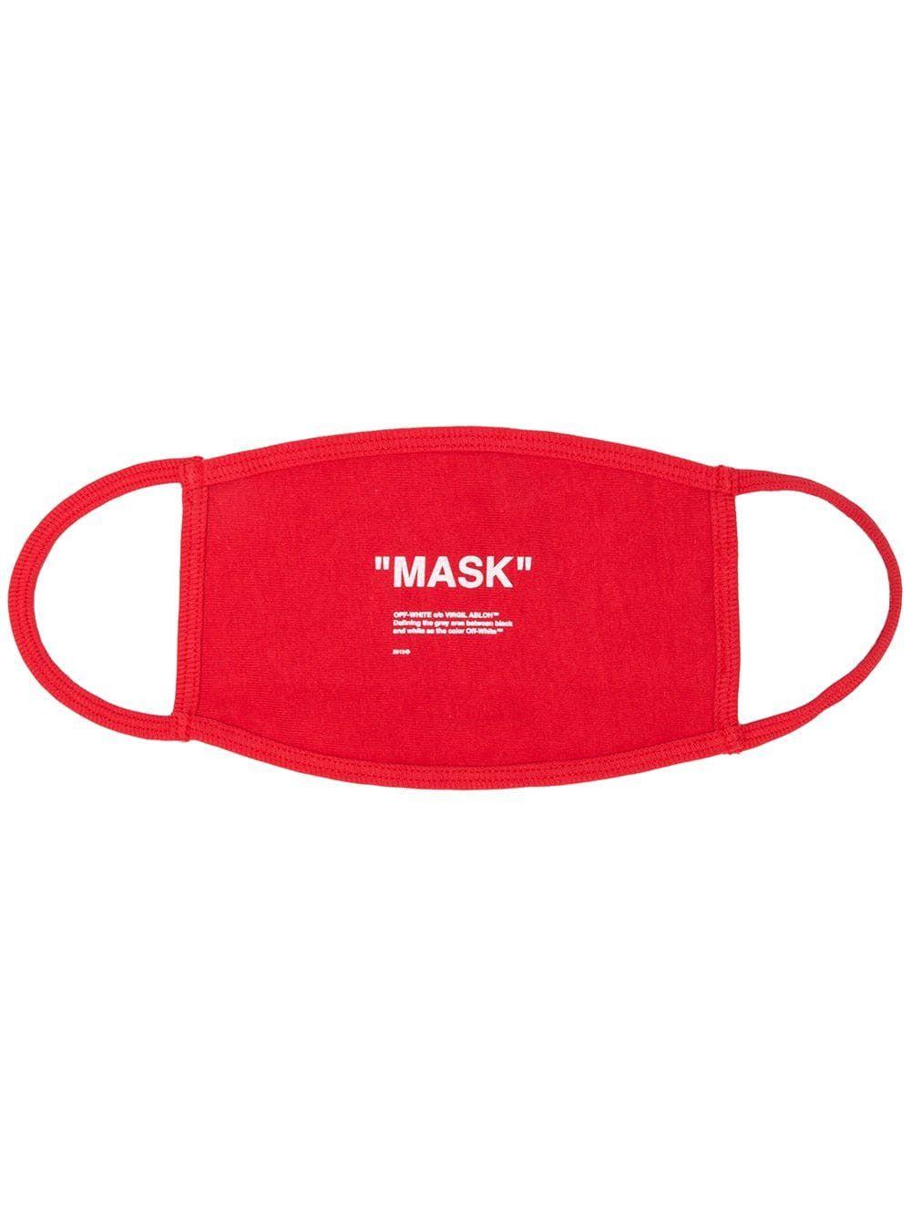 Red Face Logo - Shop Off White Red Face Mask