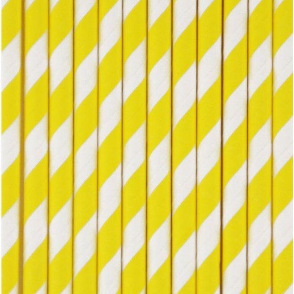 White with Yellow Stripe Logo - Table Yellow & White Striped Straws's Birthday