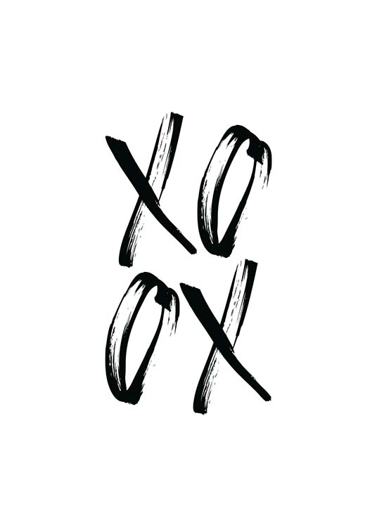 Xo Logo - XO Black Poster