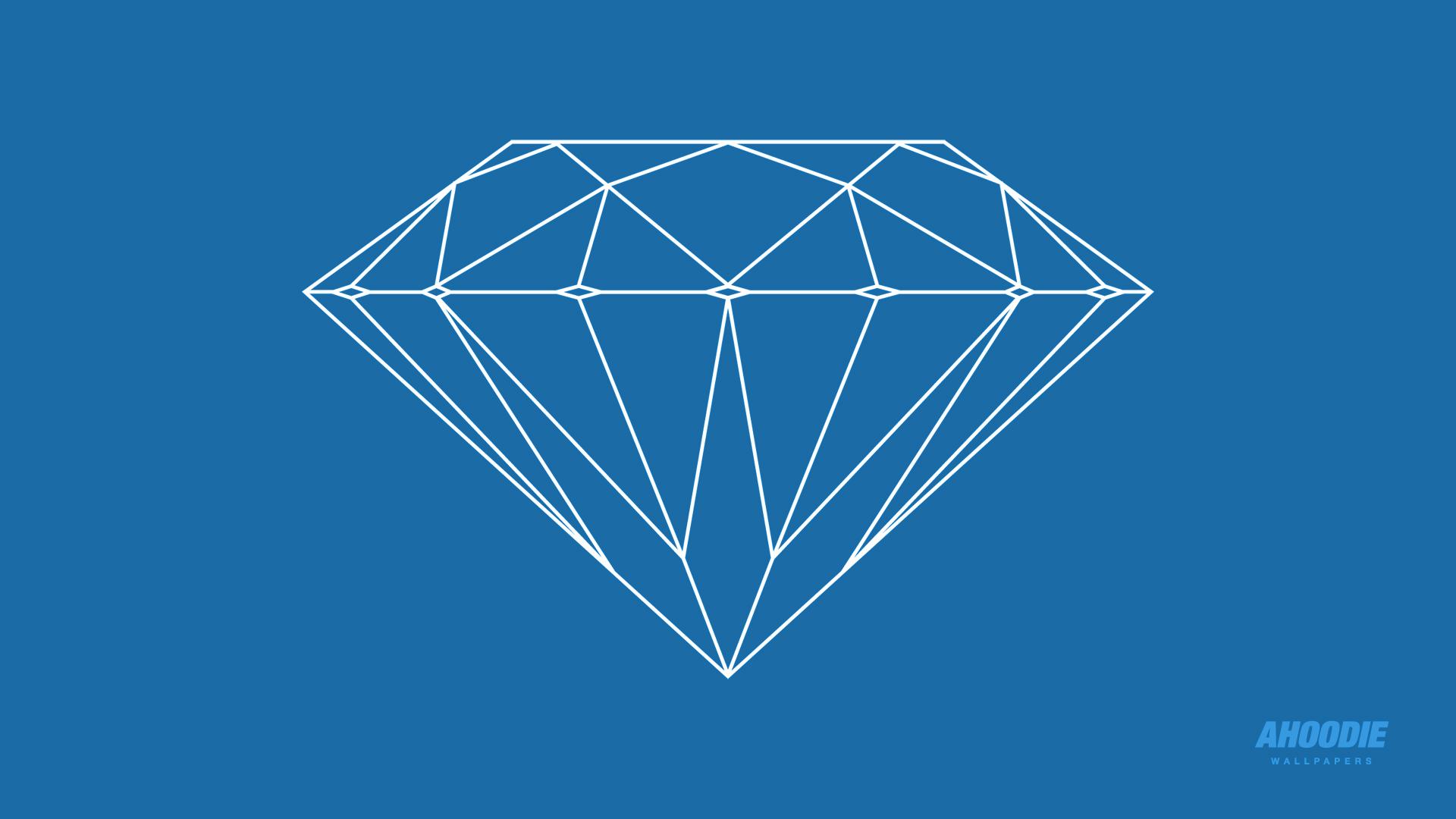 Blue and White Diamond Logo - Blue And White Diamond Shape Outline Wallpaper | PaperPull