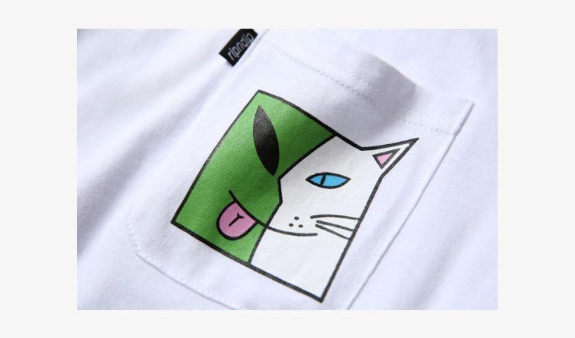 Transperent Ripndip Cat Logo - Rip N Dip Pocket Cat T-shirt - Rip N Dip - Free Transparent PNG ...