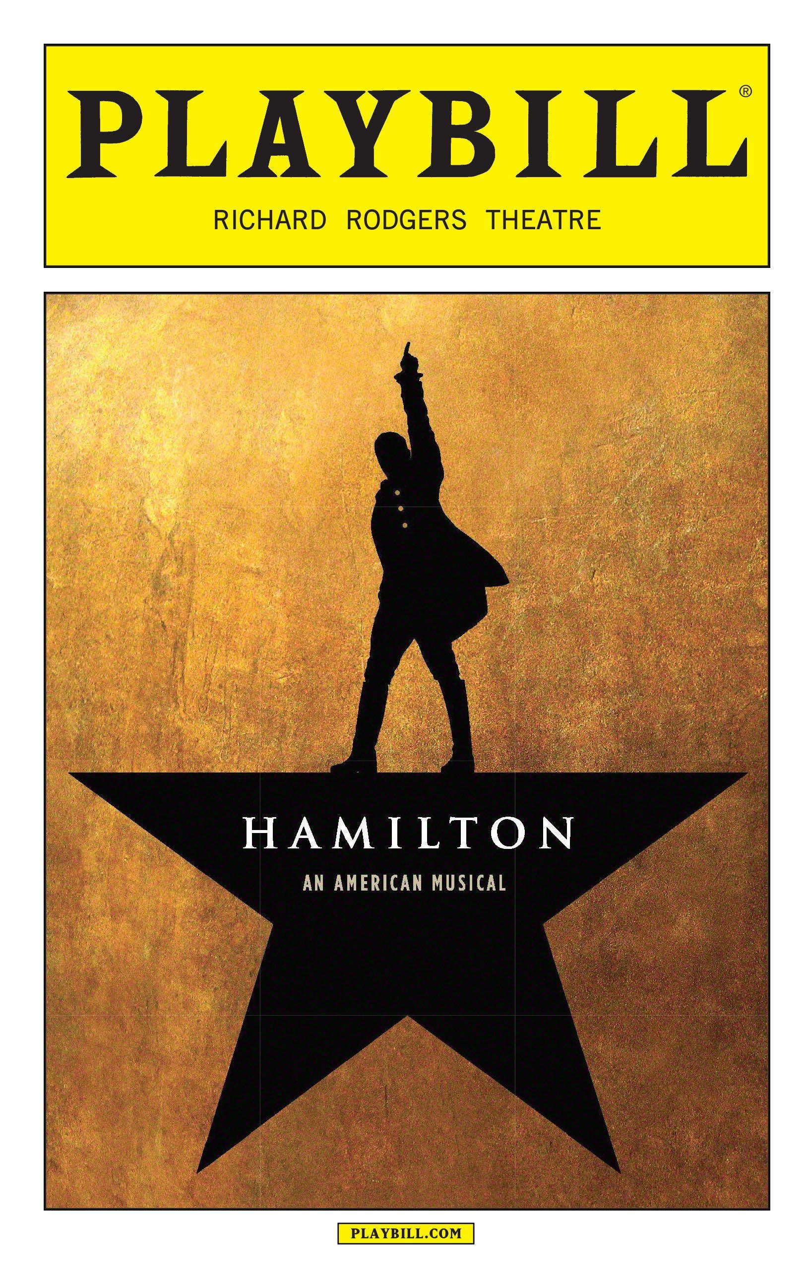 Hamilton Logo - Hamilton the Musical July Playbill 2016 the Musical
