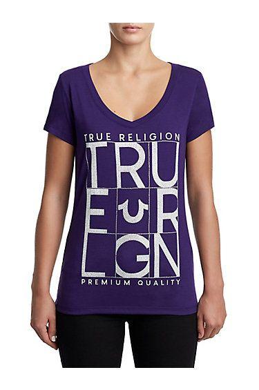 True Religion High Resolution Logo - Women's Designer T Shirts. Free Shipping At True Religion