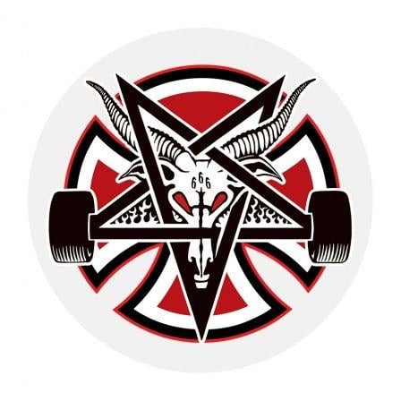 Independent Trucks Logo - Independent Trucks: Thrasher Pentagram Cross Sticker 5 in x 5 in PK/25