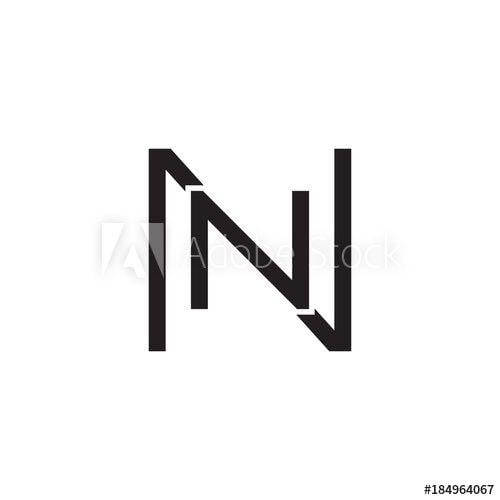 Nn Logo - Initial letter N and N, NN, overlapping N inside N, line art logo ...