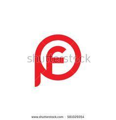 Blue Circle Red Letters Logo - FP initial letters loop linked circle logo blue pink. podiatry