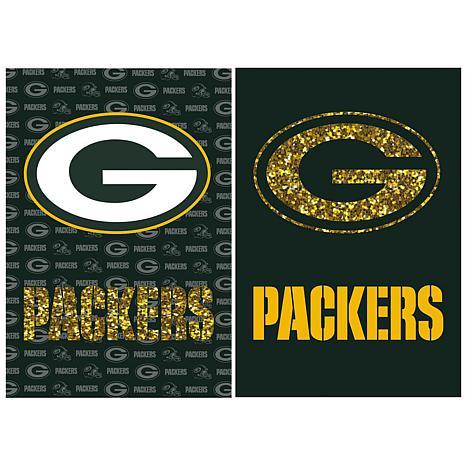 NFL Packers Logo - Officially Licensed NFL Double-Sided Glitter Flag - Green Bay Packers ...