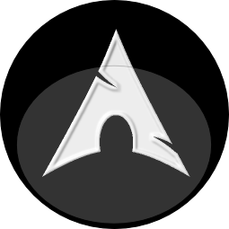 Black Arch Logo - Arch round kicker dark logo - store.kde.org