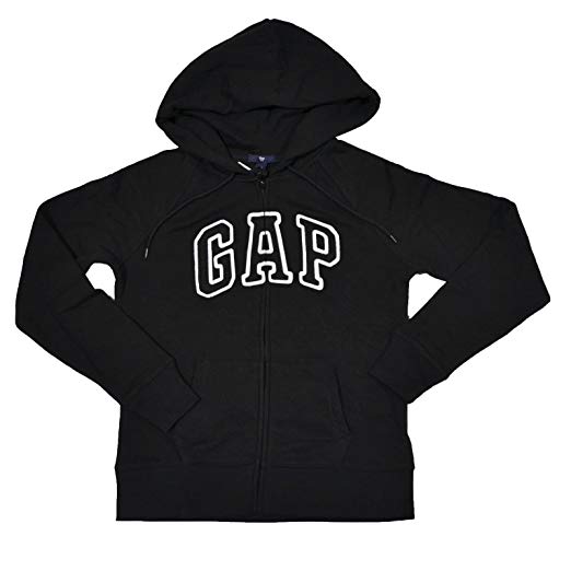 Black Arch Logo - GAP Womens Fleece Arch Logo Full Zip Hoodie at Amazon Women's ...
