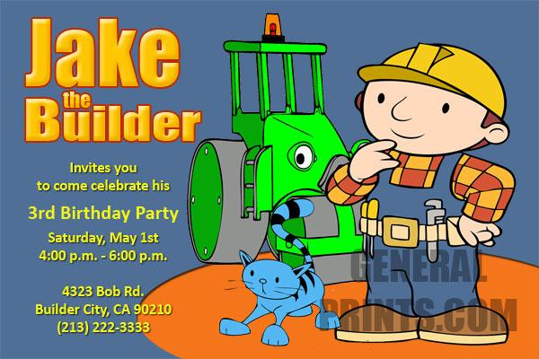 Bob the Builder Logo - Bob the Builder Invitations | General Prints