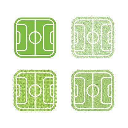 Abstract Soccer Logo - Isolated Abstract Football, Soccer Field Vector Logo Green Color