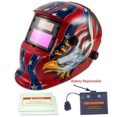 Red Eagle Entertainment Logo - iMeshbean Red Eagle Design Solar Powered Welding Helmet Auto