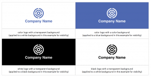 Large Rectangular Black O Logo - What Logo Size is Best? Guidelines for Websites, Social + Print