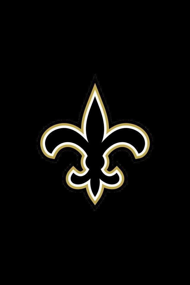 Black and Gold Sports Logo - Saints football Louisiana sports logo on black background iPhone ...