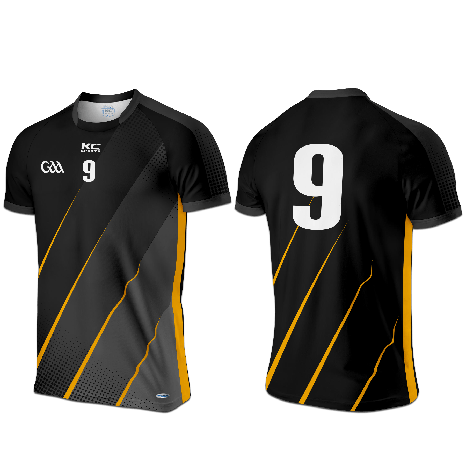 Black and Gold Sports Logo - KCS Jersey Design 26 (Black Gold)