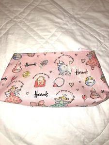 Pink Store Logo - Harrods Make Up Bag W/Store Logo Pink - Never Used | eBay