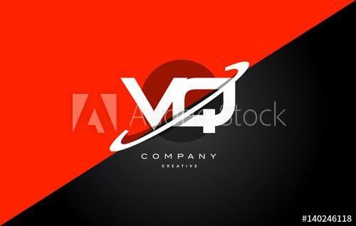 Red and Black Letter Logo - vq v q red black technology alphabet company letter logo icon - Buy ...