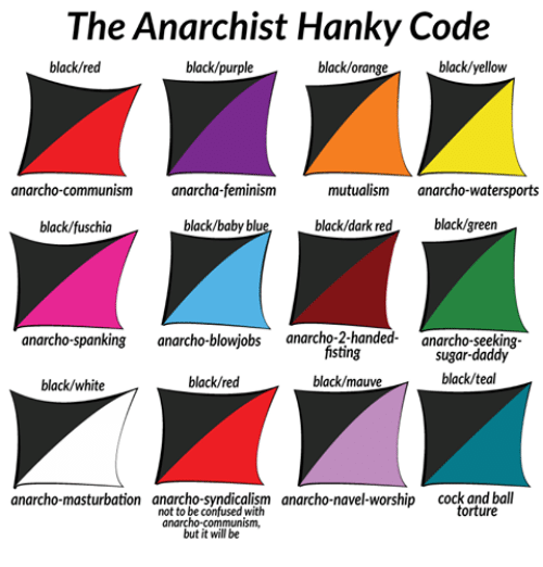 Purple Black Green Logo - The Anarchist Hanky Code Blackyellow Blackred Blackpurple