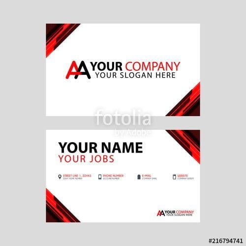 Red and Black Letter Logo - The new simple business card is red black with the AA logo Letter ...