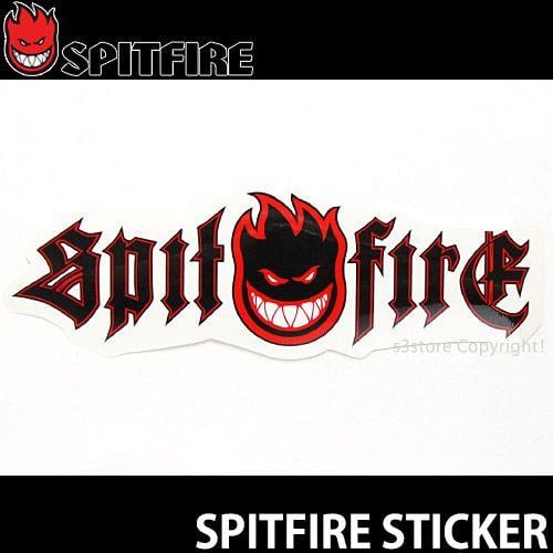 Red and Black Letter Logo - s3store-r8: Spitfire blackletter logo sticker skateboard-deck size ...