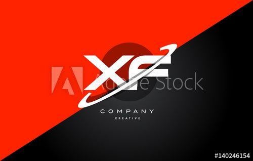 Red and Black Letter Logo - xf x f red black technology alphabet company letter logo icon - Buy ...