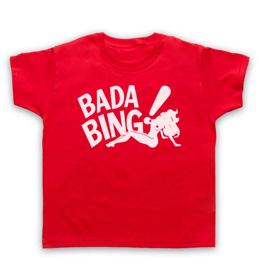 Red Bing Logo - Sopranos T Shirt Bada Bing Logo