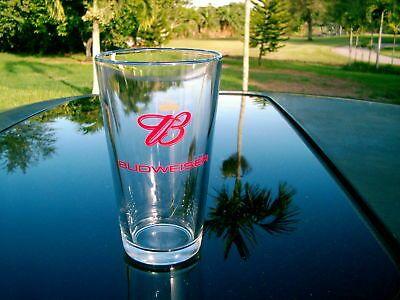 Red and Gold with a Crown of a B Logo - BUDWEISER BEER GLASS Nice 5.75 Gold Crown Red B Logo - $15.00