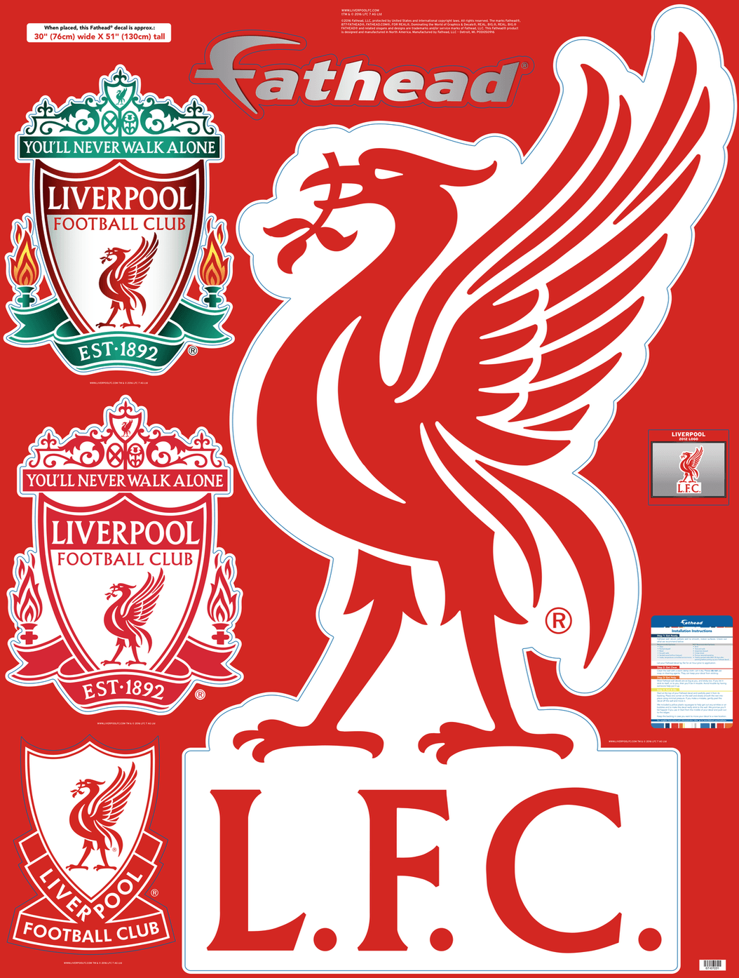 Liverpool Logo - Official Liverpool FC Logo Fathead