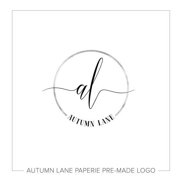 Silver Circle Logo - Silver Circle Initials Logo - Autumn Lane Paperie