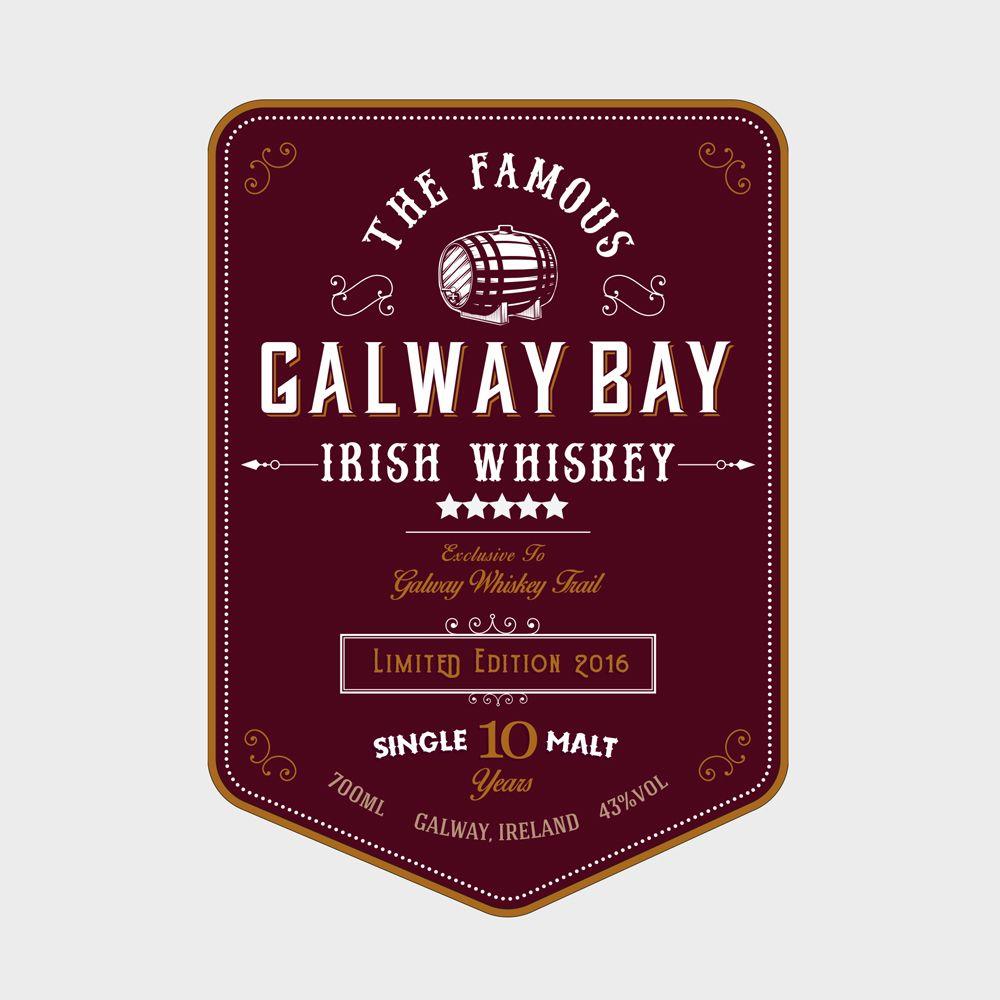 Irish Whiskey Logo - Galway Bay Irish Whiskey logo & label design — Bad Dog 