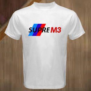 Custom Box Logo - Suprem3 Box Logo BMW M M3 Power Strips Custom T Shirt Size all White
